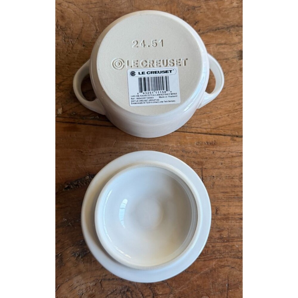 Le Creuset Stoneware Jardin Collection 8oz 250ml Mini Cocotte Meringue NEW - Picture 9 of 9